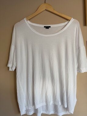 Lafayette‎ 148 New York White Scoop Neck Tee
